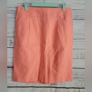 J Crew S6 Salmon Pink Pencil Skirt